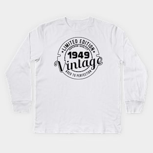 1949 VINTAGE - 72Th BIRTHDAY GIFT Kids Long Sleeve T-Shirt